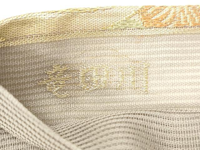 平和屋着物*夏物 六通柄袋帯 唐織 竜田川 金銀糸 正絹 逸品 DABD7000cm