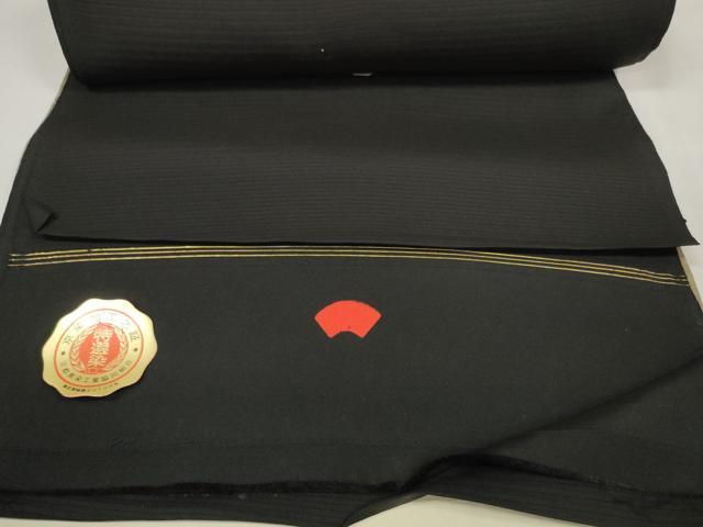 平和屋着物*夏物 黒紋付 黒反物 着尺 絽 逸品 未使用 DABD7029zzz