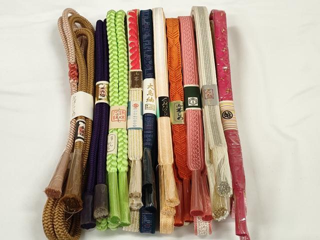 平和屋着物●和装小物 帯締め10本セット 礼装用 手組紐 大島紬 高麗組 金銀糸 三越扱い 逸品 未使用 DABD7062zzz