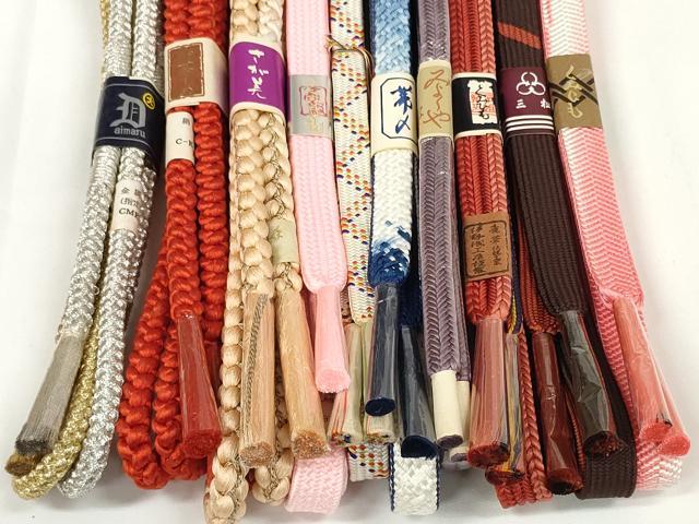 平和屋着物●和装小物 帯締め10本セット 礼装用 高麗組 笹浪組 冠組 金銀糸 さが美・大丸扱い 逸品 未使用 DABD7065zzz