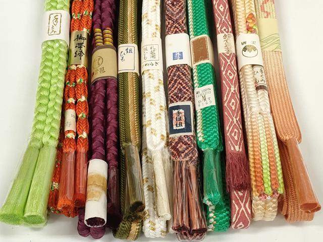 平和屋着物●和装小物 帯締め10本セット 礼装用 手組紐 高麗組 鴨川組 鎌倉民芸 金糸 逸品 未使用 DABD7068zzz