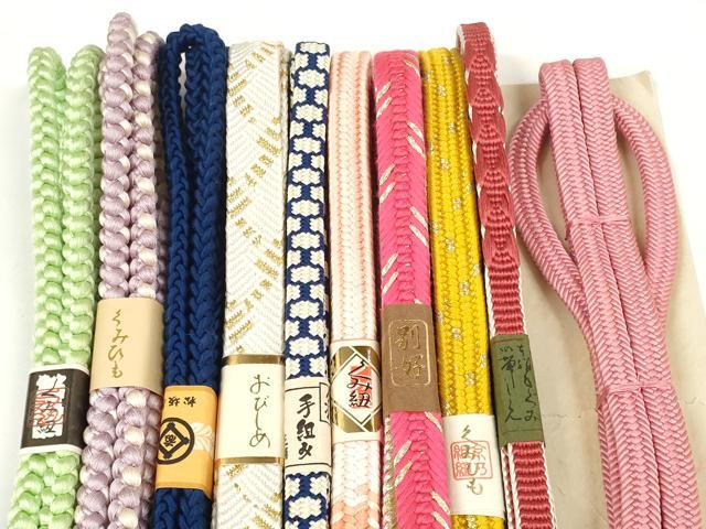 平和屋着物●和装小物 帯締め10本セット 礼装用 組紐 鎌倉組 亀甲組 金糸 松坂屋扱い 逸品 未使用 DABD7074zzz