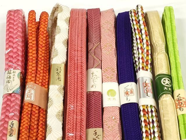 平和屋着物●和装小物 帯締め10本セット 手組紐 笹浪組 冠組 逸品 未使用 DABD7081zzz