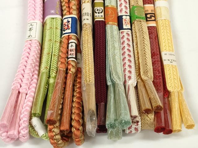 平和屋着物●和装小物 帯締め10本セット 礼装用 手組紐 組紐 奈良組 金糸 逸品 未使用 DABD7085zzz