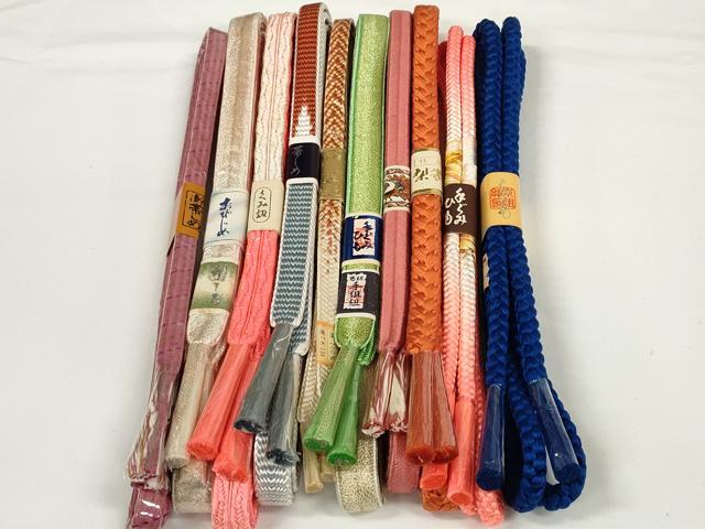 平和屋着物●和装小物 帯締め10本セット 手組紐 笹浪組 鎌倉組 金銀糸 逸品 未使用 DABD7107zzz