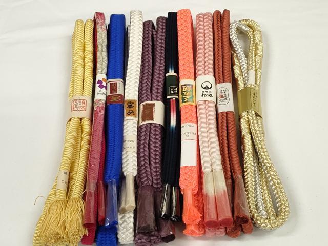 平和屋着物●和装小物 帯締め10本セット 礼装用 手組紐 角八つ組 金銀糸 鈴乃屋扱い 逸品 未使用 DABD7110zzz