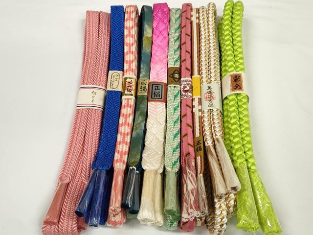 平和屋着物●和装小物 帯締め10本セット 伊賀の手組紐 組紐 亀甲組 美保姿本舗 逸品 未使用 DABD7111zzz