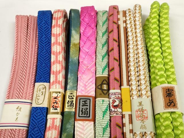 平和屋着物●和装小物 帯締め10本セット 伊賀の手組紐 組紐 亀甲組 美保姿本舗 逸品 未使用 DABD7111zzz
