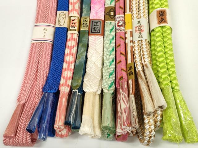 平和屋着物●和装小物 帯締め10本セット 伊賀の手組紐 組紐 亀甲組 美保姿本舗 逸品 未使用 DABD7111zzz
