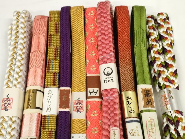 平和屋着物●和装小物 帯締め10本セット 礼装用 組紐 笹浪組 金糸 京王・鈴乃屋扱い 逸品 未使用 DABD7117zzz