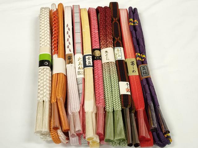 平和屋着物●和装小物 帯締め10本セット 手組紐 大島紬 鴨川組 鎌倉組 近鉄百貨店扱い 逸品 未使用 DABD7118zzz