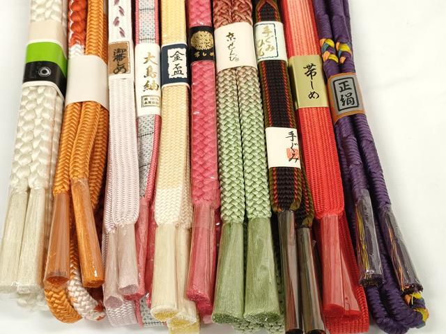 平和屋着物●和装小物 帯締め10本セット 手組紐 大島紬 鴨川組 鎌倉組 近鉄百貨店扱い 逸品 未使用 DABD7118zzz