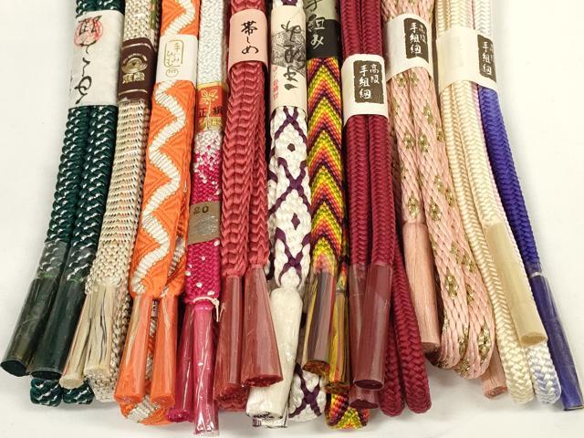 平和屋着物●和装小物 帯締め10本セット 雅流 高級手組紐 笹浪組 唐組 金銀糸 東急百貨店扱い 逸品 未使用 DABD7125zzz