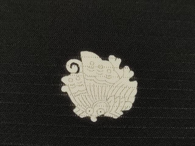 平和屋着物*夏物 黒紋付 黒反物 着尺 絽 五泉 逸品 未使用 DABD7178zzz