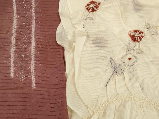平和屋着物*夏物 和装小物 帯揚げ10枚セット 絽 柄絞り 蜻蛉 草花 流水 桔梗 全て正絹 逸品 DABD7279zzz