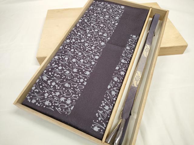 平和屋着物●和装小物 帯締め・帯揚げセット 吹き寄せ花文 高麗組 金糸 逸品 未使用 DABD7294zzz