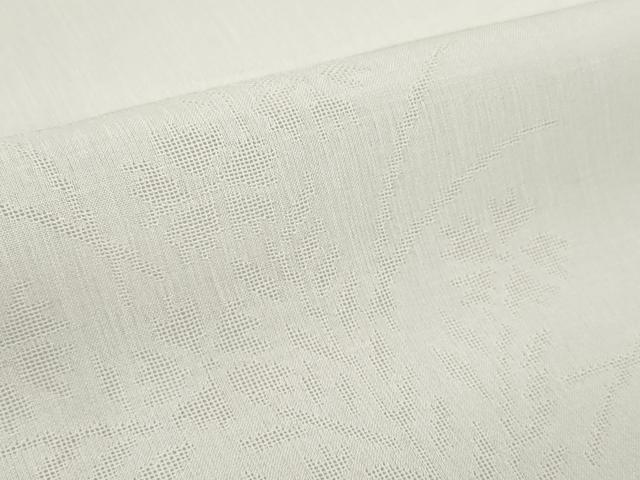 平和屋着物*夏物 長襦袢 反物 着尺 流水草花紋紗 生成り色 洗える着物 未使用 DABD7401zzz