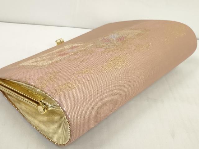 平和屋着物▼和装小物 和装バッグ・草履セット 色紙重ね花文 金糸 逸品 DABD7466zzz