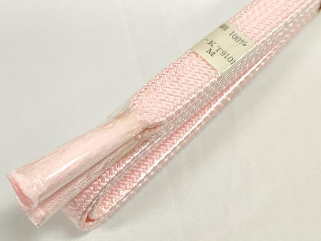 平和屋着物●和装小物 帯締め・帯揚げセット 鴇色 丹後ちりめん 逸品 未使用 DABD7498zzz