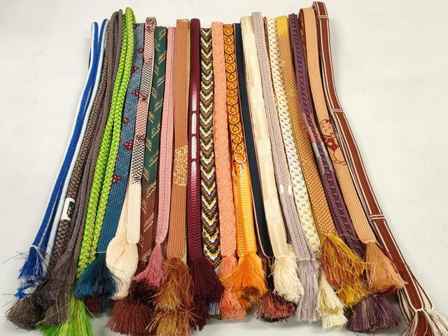平和屋着物●和装小物 帯締め20本セット 手組紐 高麗組 笹浪組 唐組 奈良組 金糸 未使用品あり 逸品 DABD7506zzz