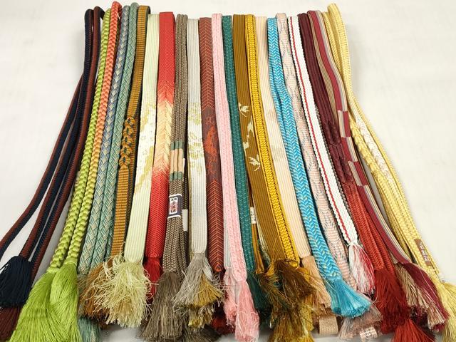 平和屋着物●和装小物 帯締め20本セット 手組紐 高麗組 笹浪組 鎌倉組 冠組 奈良組 金糸 未使用品あり 逸品 DABD7509zzz