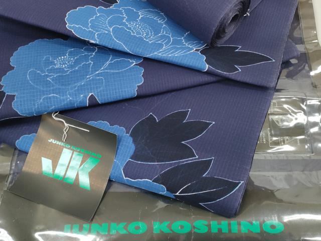 平和屋着物*夏物 ファッションデザイナー コシノジュンコ 綿紅梅 浴衣 反物 着尺 牡丹 証紙付き 逸品 未使用 DABD7539zzz
