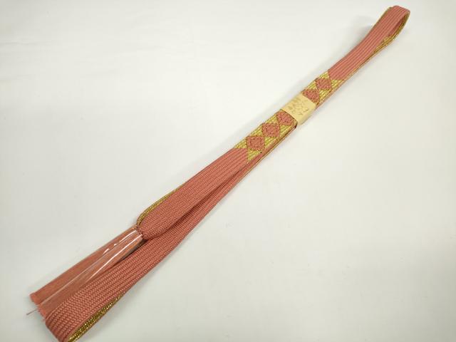 平和屋着物●和装小物 帯締め・帯揚げセット 露芝文 金銀彩 組紐 高麗組 金糸 逸品 未使用 DABD7647zzz