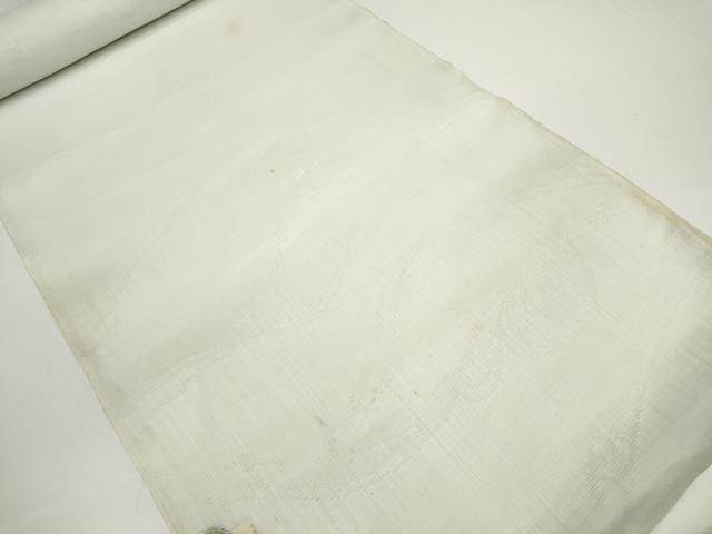 平和屋着物*夏物 長襦袢 反物 着尺 立波紋紗 白緑色 麻 逸品 未使用 DABD7823zzz