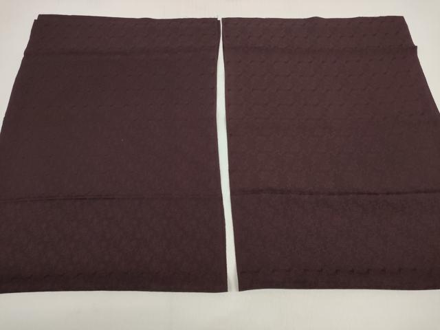 平和屋着物▼色無地 解き反物 着尺 花唐草地紋 似せ紫色 逸品 DABD7841zzz