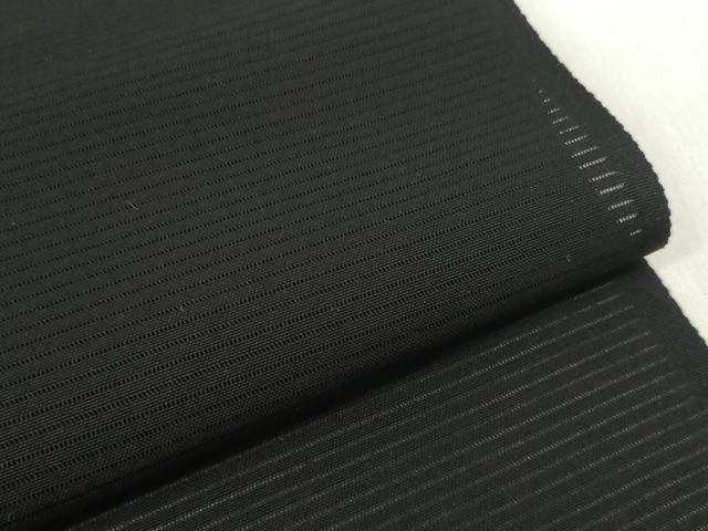 平和屋着物*夏物 黒紋付 黒反物 着尺 駒絽 逸品 未使用 DABD7935zzz