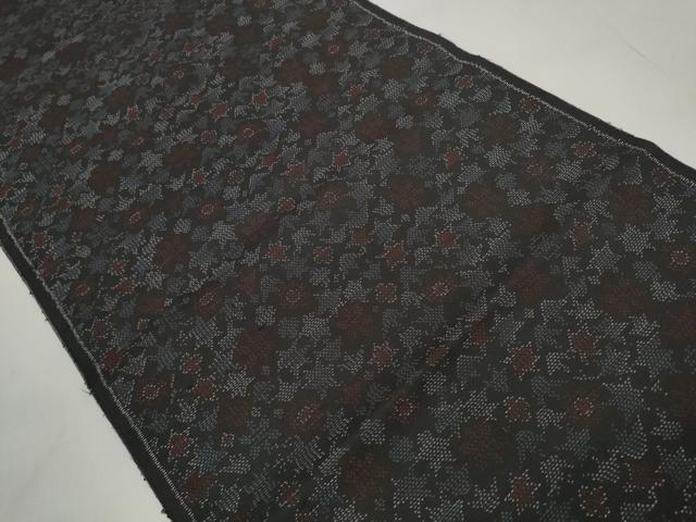 平和屋着物▼本場大島紬 解き反物 着尺 花尽くし 裁断済 逸品 DABD7949zzz