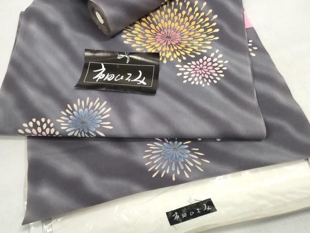 平和屋着物*夏物 服飾評論家 市田ひろみ 浴衣 反物 着尺 花火 綿 逸品 未使用 DABD7963zzz