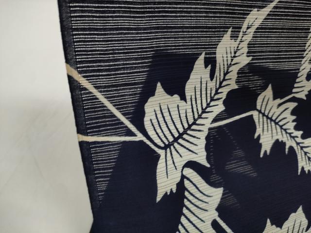 平和屋着物*夏物 竺仙鑑製 浴衣 反物 着尺 薊 アザミ 証紙付き 綿 逸品 未使用 DABD8009zzz