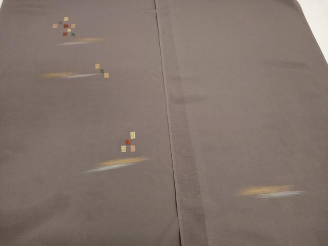 平和屋着物*夏物 付下げ 反物 着尺 絽 竹屋町刺繍 色紙散らし 金糸 逸品 未使用 DABD8017zzz