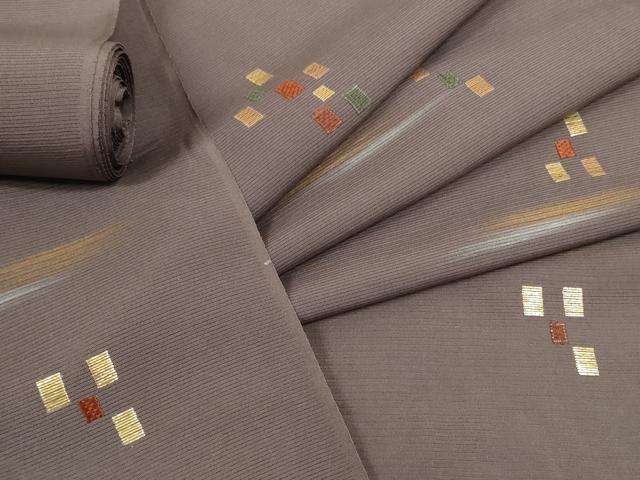 平和屋着物*夏物 付下げ 反物 着尺 絽 竹屋町刺繍 色紙散らし 金糸 逸品 未使用 DABD8017zzz