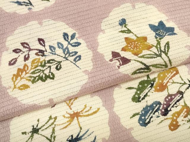 平和屋着物*夏物 人間国宝 芹沢圭介一番弟子 下平清人 名古屋帯 帯反物 絽縮緬 型絵染 雪輪花 伊と幸 証紙付き 逸品 未使用 DABD8028zzz