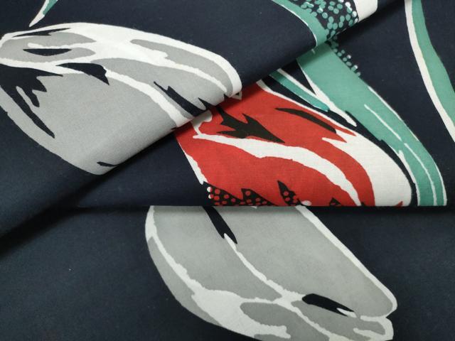 平和屋着物*夏物 ファッションデザイナー コシノジュンコ 浴衣 反物 着尺 チューリップ 綿 逸品 未使用 DABD8047zzz