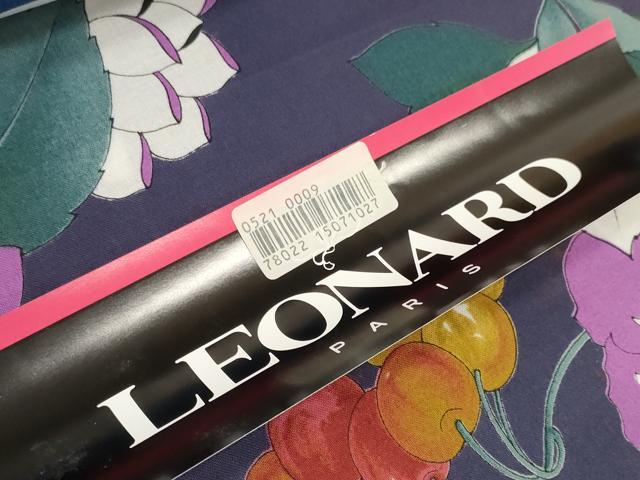 平和屋着物*夏物 LEONARD レオナール 浴衣 反物 着尺 さくらんぼ 林檎 リボン 花 綿 未使用 DABD8118zzz