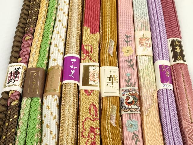平和屋着物●和装小物 帯締め10本セット 礼装用 組紐 高麗組 笹浪組 金糸 めいくやまと・さが美扱い 逸品 未使用 DABD8131zzz