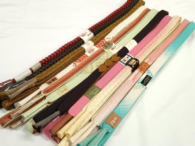 平和屋着物●和装小物 帯締め10本セット 組紐 高麗組 笹浪組 金糸 逸品 未使用 DABD8135zzz