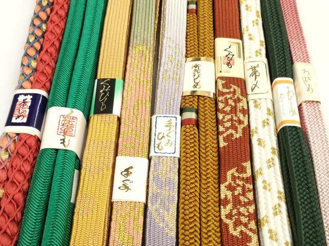 平和屋着物●和装小物 帯締め10本セット 礼装用 手組紐 組紐 高麗組 奈良組 金糸 逸品 未使用 DABD8140zzz