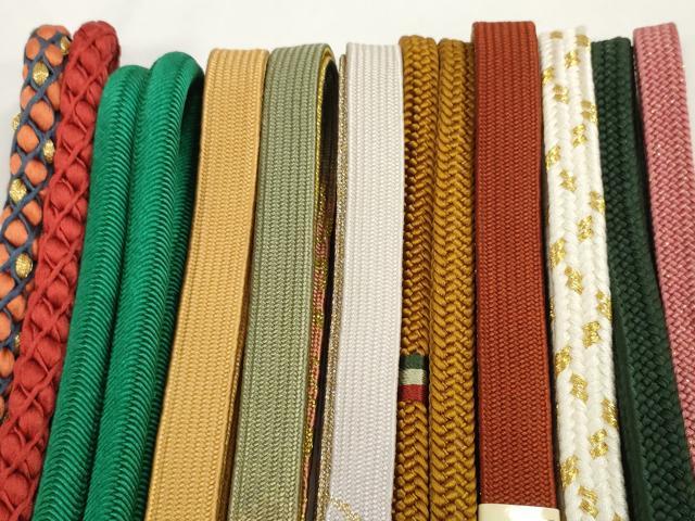 平和屋着物●和装小物 帯締め10本セット 礼装用 手組紐 組紐 高麗組 奈良組 金糸 逸品 未使用 DABD8140zzz