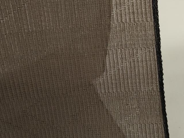 平和屋着物*夏物 色無地 反物 着尺 幾何学紋紗 樺茶色 逸品 未使用 DABD8194zzz