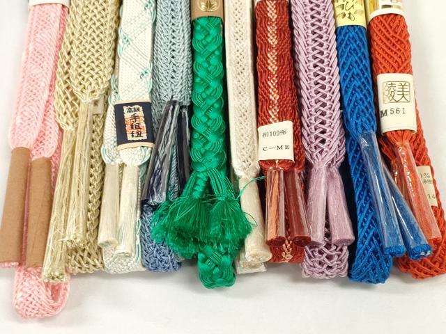 平和屋着物*夏物 和装小物 帯締め10本セット レース織 手組紐 組紐 さが美扱い 正絹 逸品 未使用 DABD8281zzz