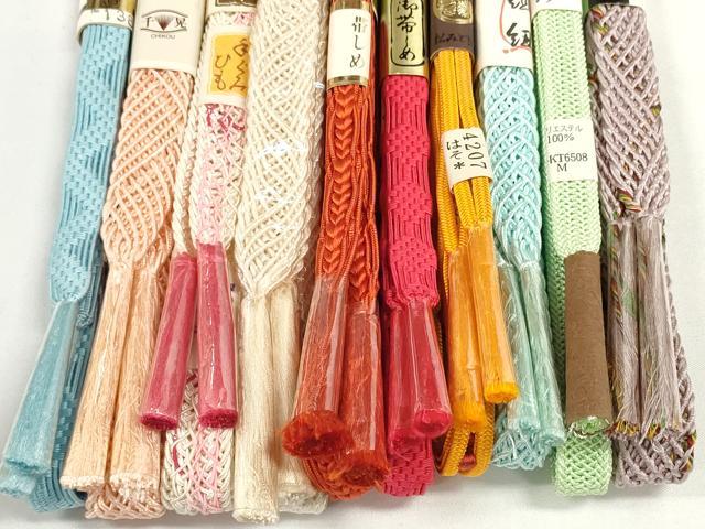 平和屋着物*夏物 和装小物 帯締め10本セット レース織 手組紐 組紐 逸品 未使用 DABD8284zzz