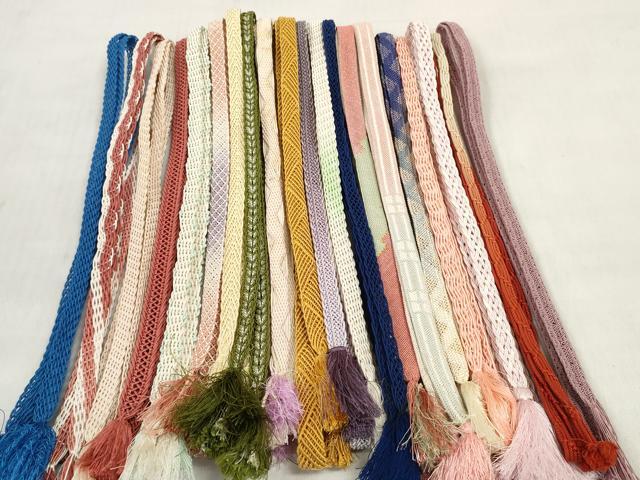 平和屋着物*夏物 和装小物 帯締め20本セット レース織 銀糸 逸品 DABD8296zzz