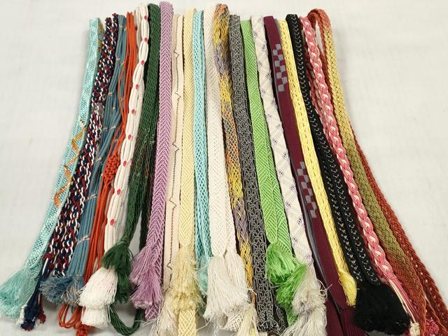 平和屋着物*夏物 和装小物 帯締め20本セット レース織 銀糸 逸品 DABD8297zzz