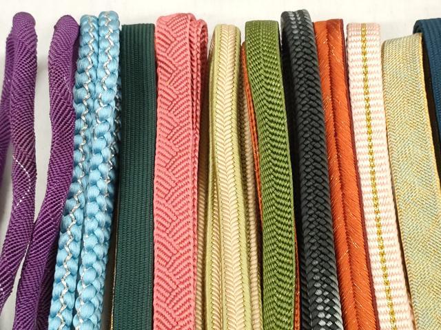 平和屋着物●和装小物 帯締め20本セット 高麗組 笹浪組 畝組 唐組 冠組 鎌倉組 大和組 金銀糸 逸品 DABD8315zzz