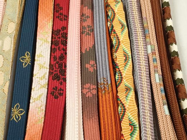 平和屋着物●和装小物 帯締め20本セット 高麗組 笹浪組 畝組 唐組 冠組 鎌倉組 大和組 金銀糸 逸品 DABD8315zzz