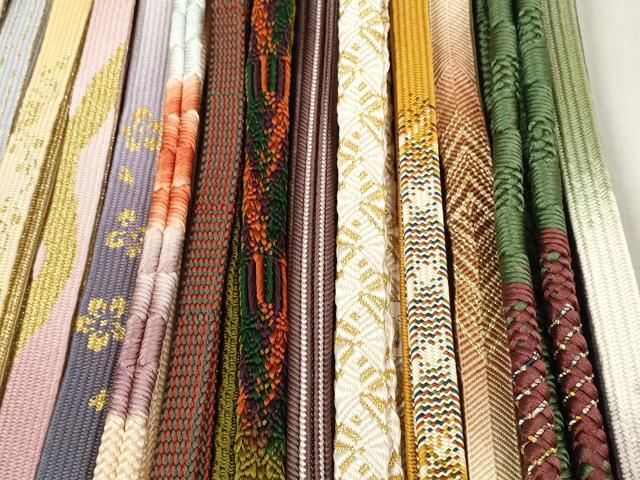平和屋着物●和装小物 帯締め20本セット あわじ玉 小田巻 高麗組 笹浪組 唐組 鴨川組 金糸 長尺あり 逸品 DABD8320zzz